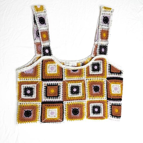Multi coloured crochet crop top crochet - Picture 1 of 8